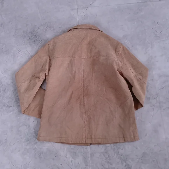 Suede Zip-Front Jacket in Tan Cleo Leather - Picture 10 of 10